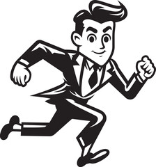 SwiftCharger Male Black Vector Icon Design MomentumMan Black Vector Logo of Running Male Athlete