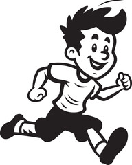 AccelerateMan Black Vector Logo for Male Sprinter DynamicDrive Male Black Vector Icon Design