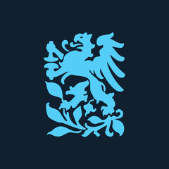 Vintage ornate linear ornaments in Kazakh traditional style. Asian floral designs. Abstract Asian elements of the national pattern of the ancient nomads of the Kyrgyz, Mongols, Kazakhs, Tatars.