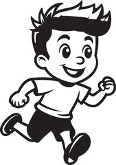 Elegant Dash Running Male Persons Black Icon Athletic Power Black Vector Logo for Male Runner