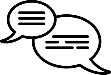 Speech Bubble Illustration Drawn with Thin Line. Perfect for design, infographics, web sites, apps