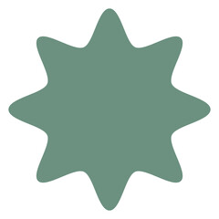 Star flat icon. Vector green pictogram. Pictogram is isolated on a white background. Trendy flat style illustration for web site design