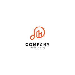 Infinity with real estate, letter P logo vector symbol