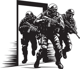 Strategic Entry Tactics Black SWAT Door Dynamic Breach Force SWAT Kick Icon