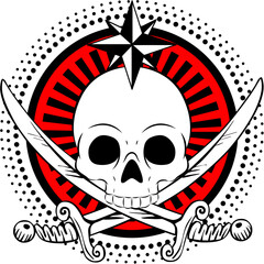 Between Star Skull and Sword Logo