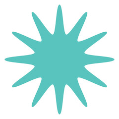 Star flat icon. Vector green pictogram. Pictogram is isolated on a white background. Trendy flat style illustration for web site design,