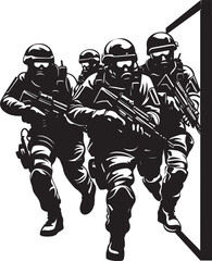 Rapid Assault SWAT Team Door Kick Emblem Dynamic Breach Black Vector Door Kick Logo