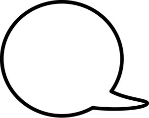 Speech Bubble Line Icon For Design, Infographics, Apps