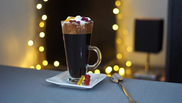 black coffee with cream