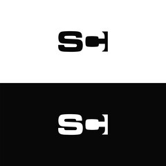 SC logo. S C design. White SC letter. SC, S C letter logo design. Initial letter SC linked circle uppercase monogram logo. S C letter logo vector design.	
