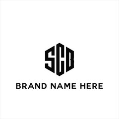 SCB logo. S C B design. White SCB letter. SCB, S C B letter logo design. Initial letter SCB linked circle uppercase monogram logo. S C B letter logo vector design.	
