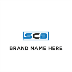 SCB logo. S C B design. White SCB letter. SCB, S C B letter logo design. Initial letter SCB linked circle uppercase monogram logo. S C B letter logo vector design.	
