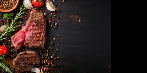 Steak background with Copy space , random color 