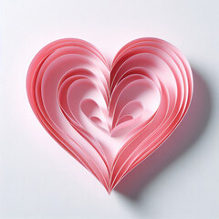 valentine's red heart on white background