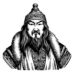Genghis Khan, Emperor Genghis Khan - obrazy, fototapety, plakaty
