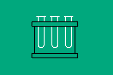 laboratory illustration in flat style design. Vector illustration.	