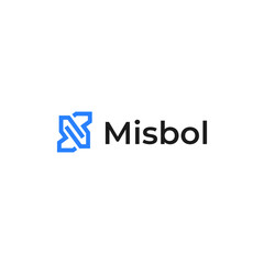 Unique and trendy MB, BM logo template
