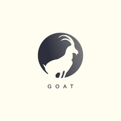 Hand drawn goat logo template for business