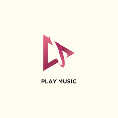 Play music logo design for business industri music