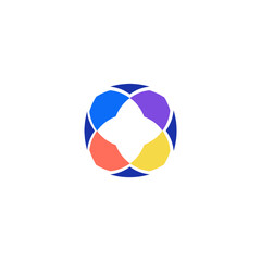 Abstract O Shape Creative icon logo template