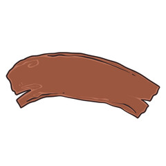 Wood sign cartoon. Rustic Wooden Signboard with Blank Space for Customization