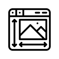 resize line icon