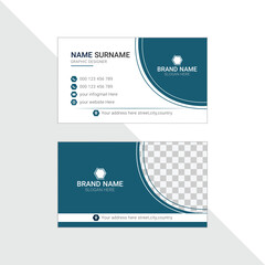 Corporate and  modern business card with photo, Company ninformation card template design abstract corporate  and creative business layout,corporate and creative element in graphic illustration, 
 