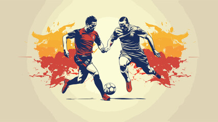 resilience and sportsmanship in a vector art piece showcasing players overcoming challenges, supporting teammates, and displaying fair play on the field