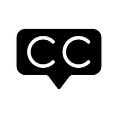 closed caption glyph icon