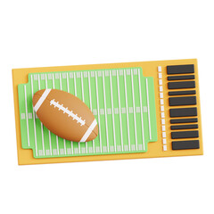 3D Illustration of Ticket Admission for a Football Match