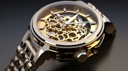 Precision timekeeping, intricate mechanisms, horological craftsmanship, elegant style, luxury accessory. Generated by AI.
