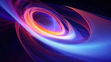 Visualization showcasing an abstract, dynamic vortex of neon light. Vibrant, energetic, futuristic, swirling, luminous, abstract representation. Generated by AI.