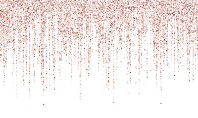 Decorative flying confetti scatter vector illustration. Rosy pink beige elements carnival vector. Cracker poppers falling confetti. Holiday celebration decoration background. Fun congratulations