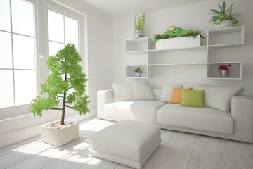 Modern interior design. 3D illustration