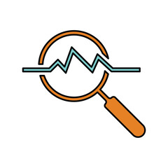 Search analytics, search, data color icon