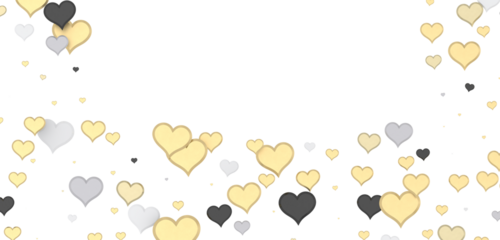 Falling red and pink hearts isolated on transparent background. Valentine’s day design. 3D rendering