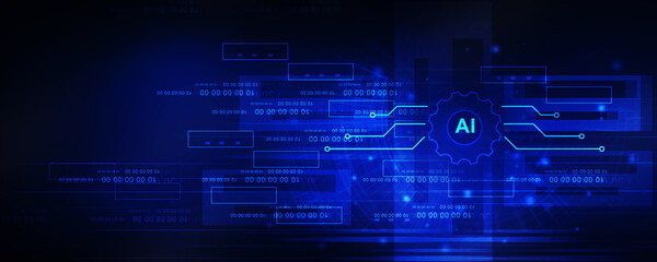 2d illustration Artificial Intelligence (AI) concept © deepagopi2011