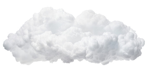 Crystal long white cloud isolated on transparent background PNG