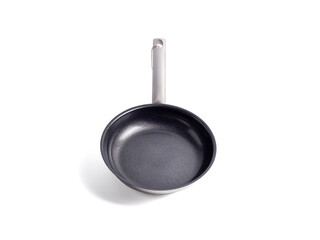 Frying pan isolated on white background. Frying pan close up.