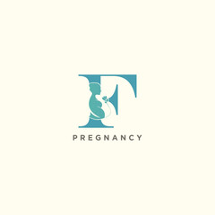 Pregnant mother logo for clinic care business