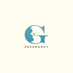 Pregnant mother logo for clinic care business