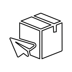 Send parcel, box, pack icon , Perfect use for print media, web, stock images, commercial use or any kind of design project.