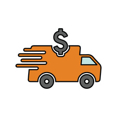 Shipping cost, delivery, charges icon , Perfect use for print media, web, stock images, commercial use or any kind of design project.