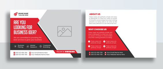 Corporate Postcard or Eddm postcard design template, Corporate Business Postcard Template Design, Simple and Clean Modern Minimal Postcard Template, Business Postcard Layout	