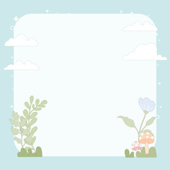 Cute Kawaii memopad notepad scrapbook background vector design