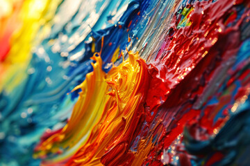 Bold brushstroke chaos, an energetic abstract background with bold and chaotic brushstrokes,...