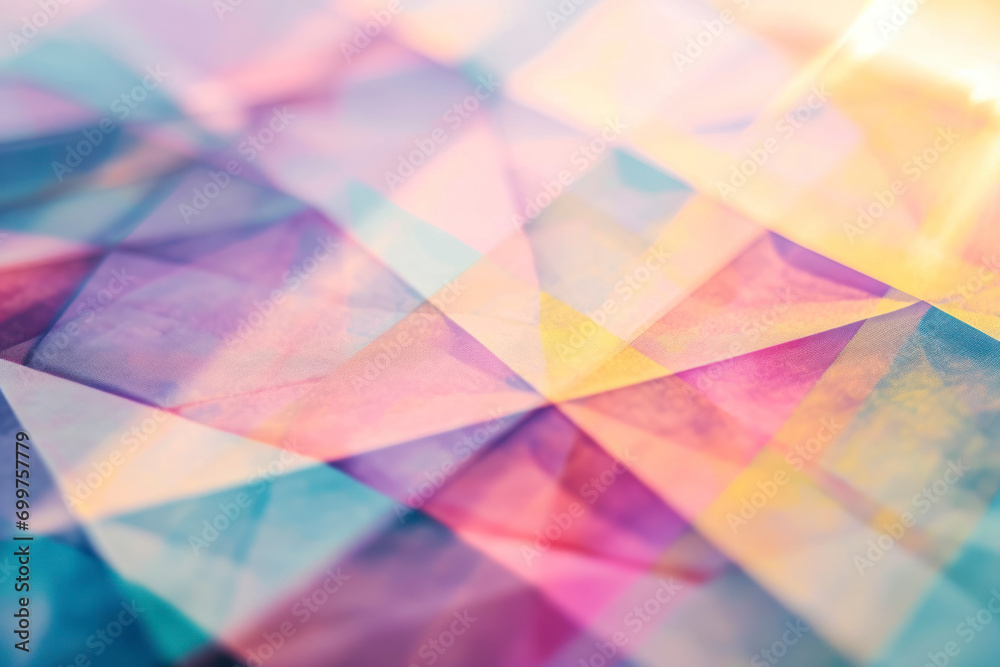 Fototapete geometric patterns in pastels, an abstract background showcasing soft and harmonious geometric patte