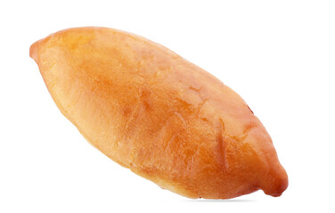 Cheburek Isolated, Homemade Fried Meat Pie, Stuffed Tatar Chiburekki, Calzone, Traditional Empanada, Cheburek on White Background