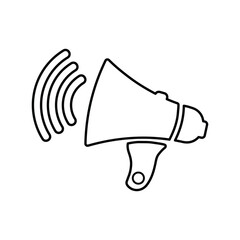 Speaker, announcement, bullhorn icon