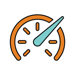 Speedometer, speed, dashboard icon